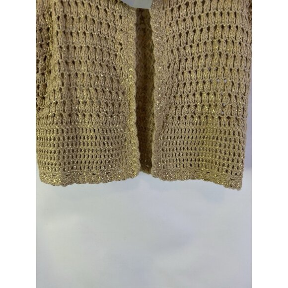 Vintage Y2K Cache Crochet Knit Short Sleeve Cardigan Sweater - Picture 2 of 8